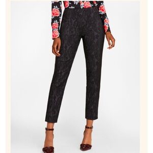 Brooks Brothers Cocktail Holiday Party Paisley Print Pointe Ankle Pant 10